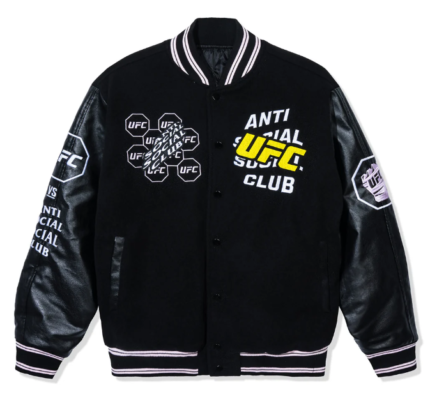 ASSC x UFC Corner Varsity Jacket - Black